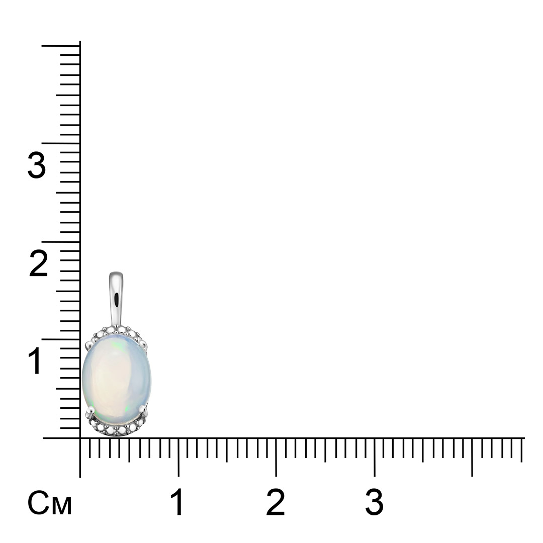 Серебряная подвеска с опалом