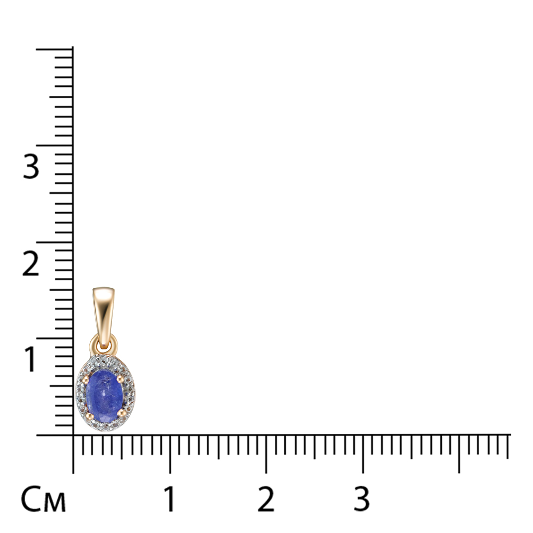 Серебряная подвеска с танзанитом