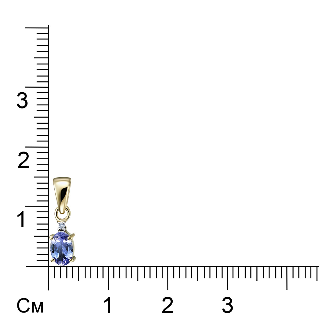 Серебряная подвеска с танзанитом