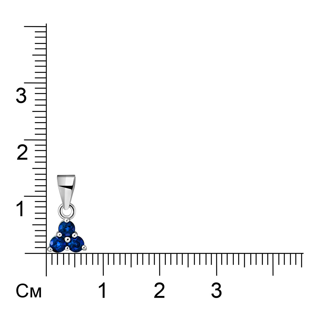 Серебряная подвеска с сапфирами