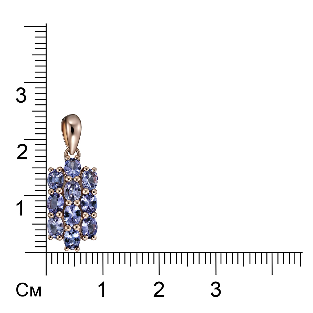 Серебряная подвеска с танзанитами