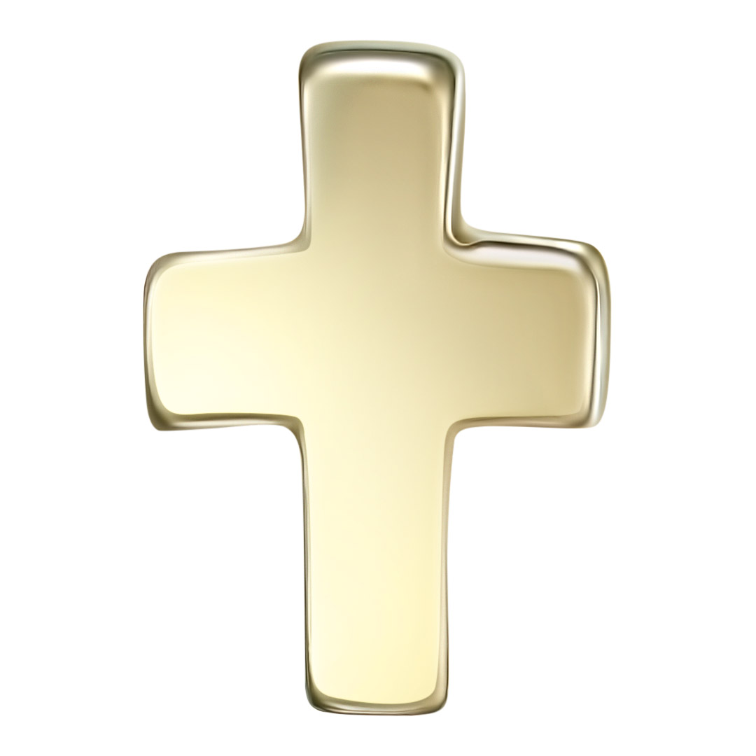 Подвеска-крест из желтого золота