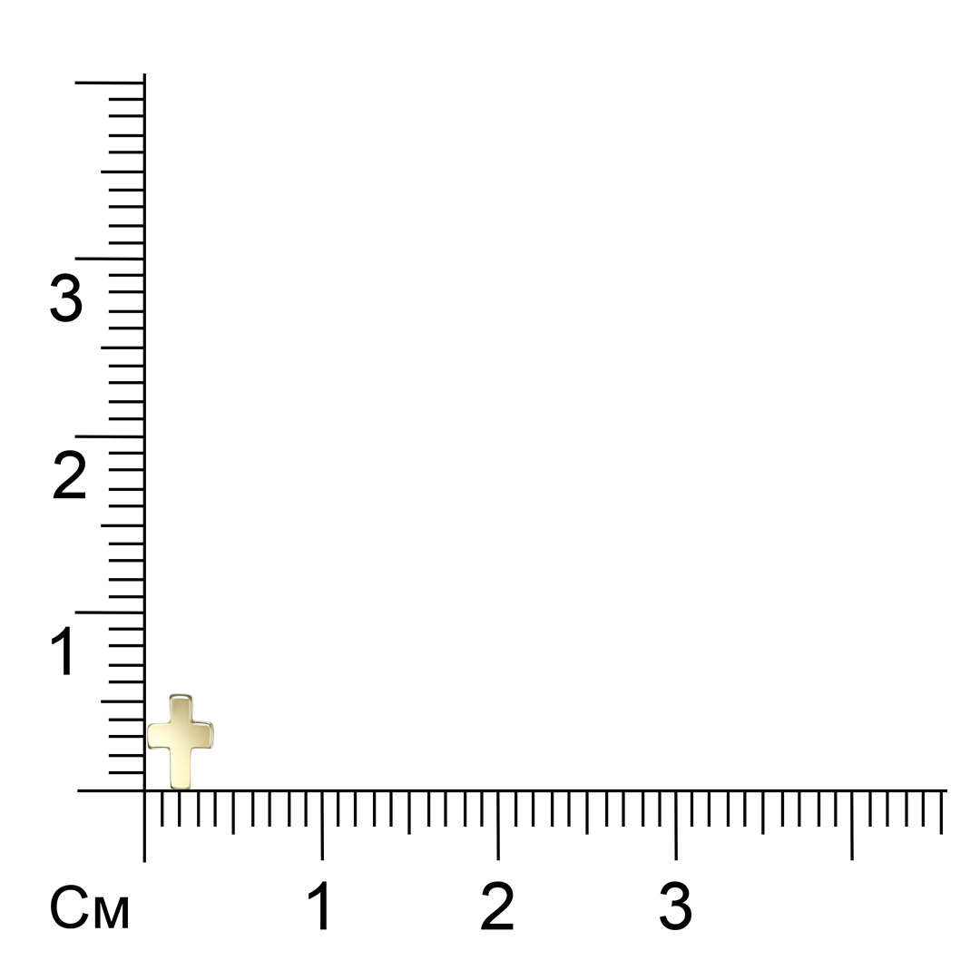 Подвеска-крест из желтого золота