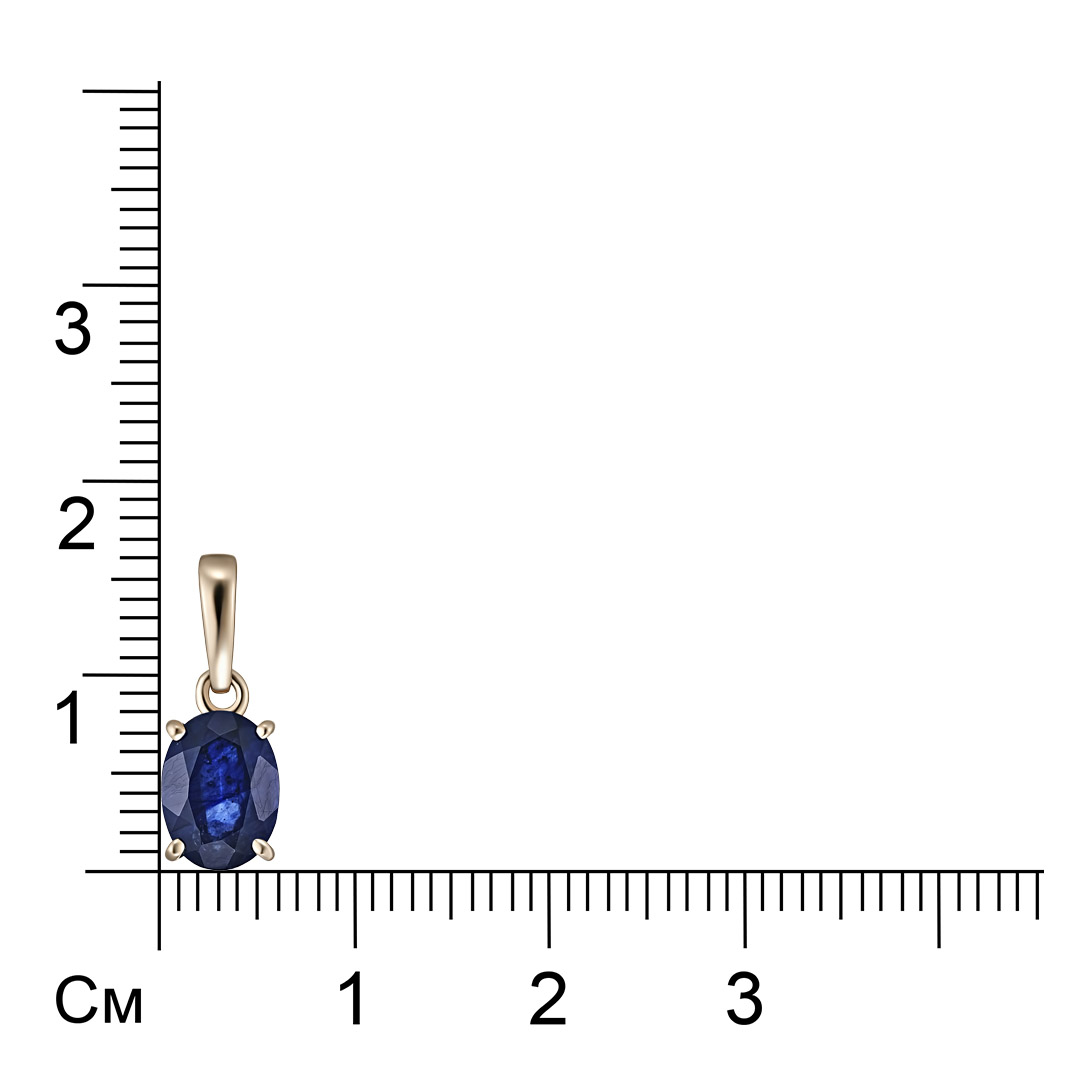 Подвеска из золота с сапфиром