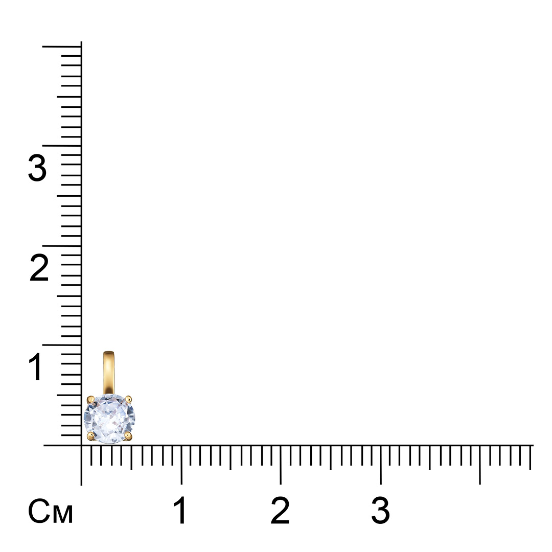 Подвеска из золота с фианитом