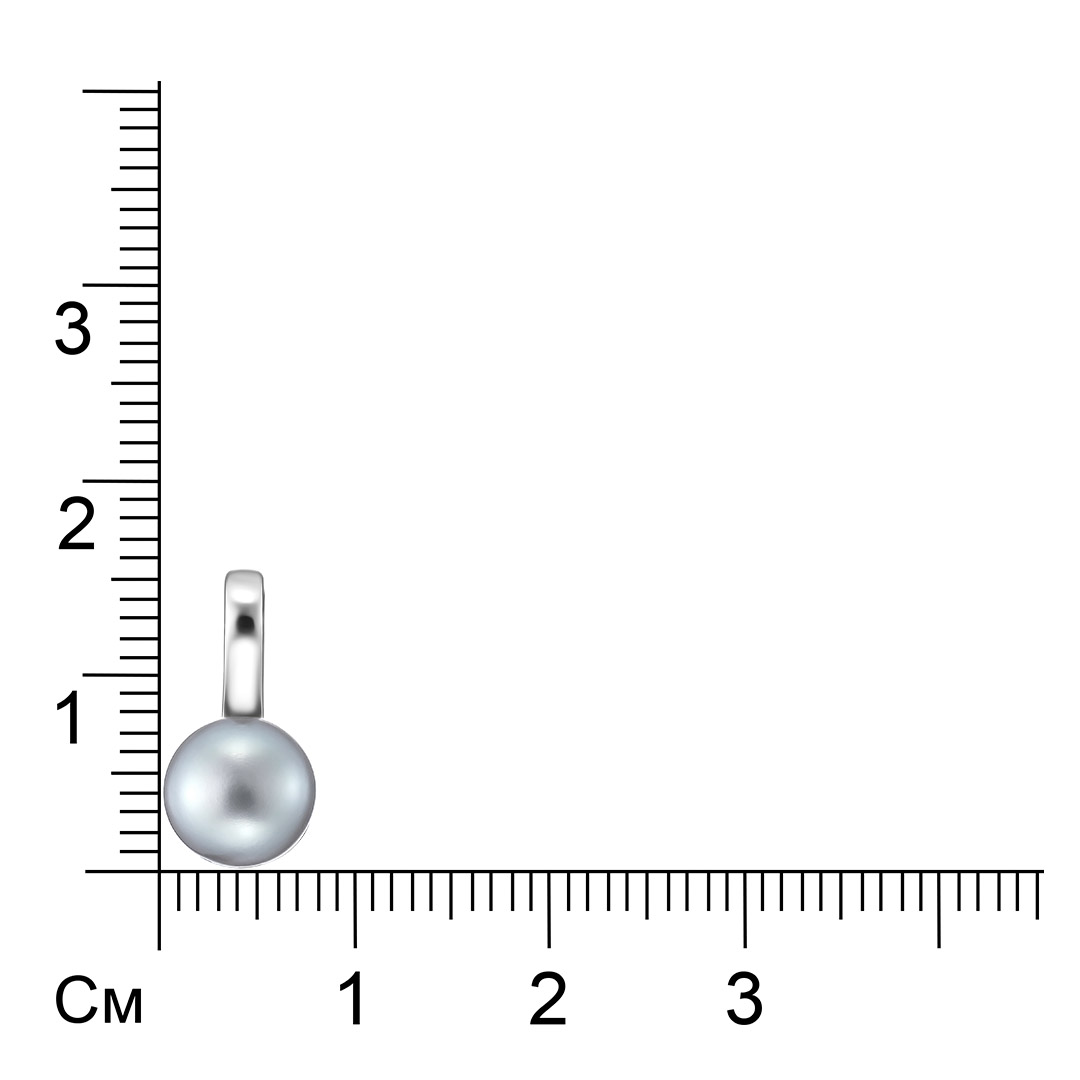 Серебряная подвеска с жемчугом