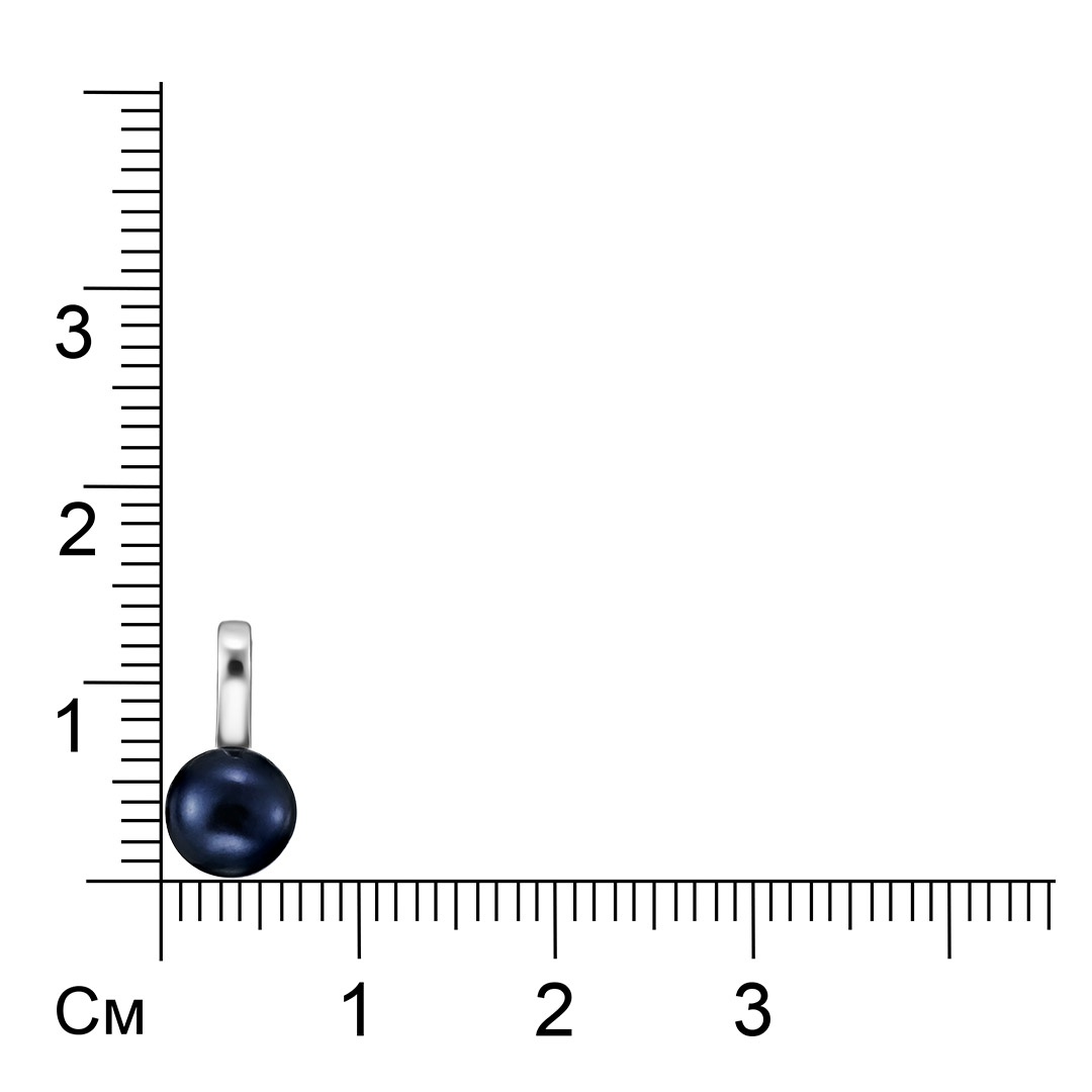 Серебряная подвеска с жемчугом