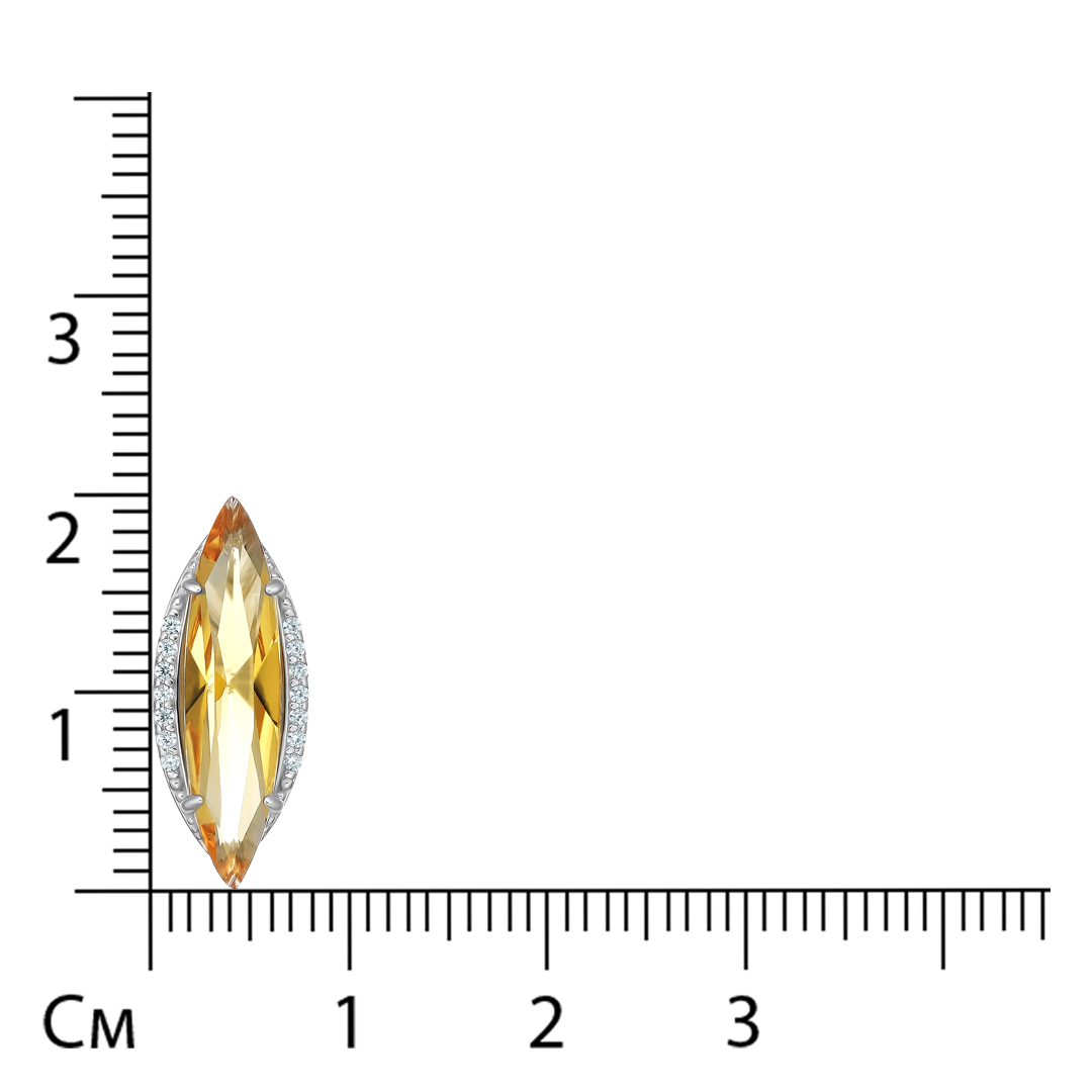 Серебряная подвеска с цитрином