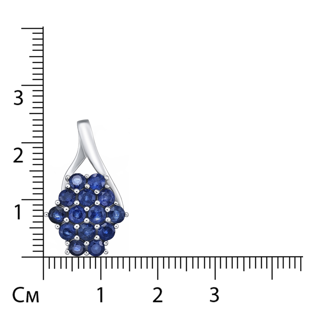 Серебряная подвеска с сапфирами