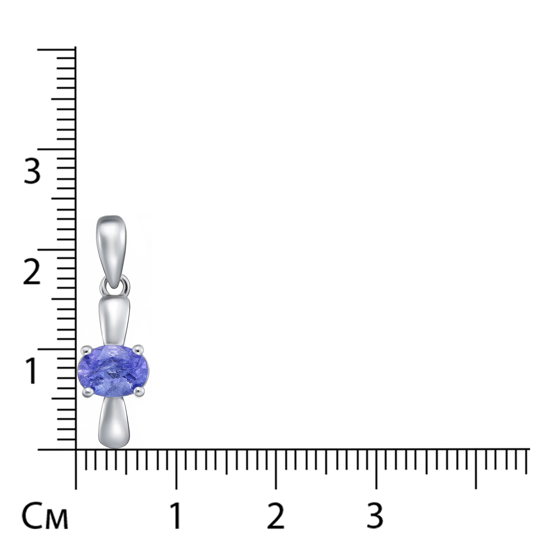 Серебряная подвеска с танзанитом