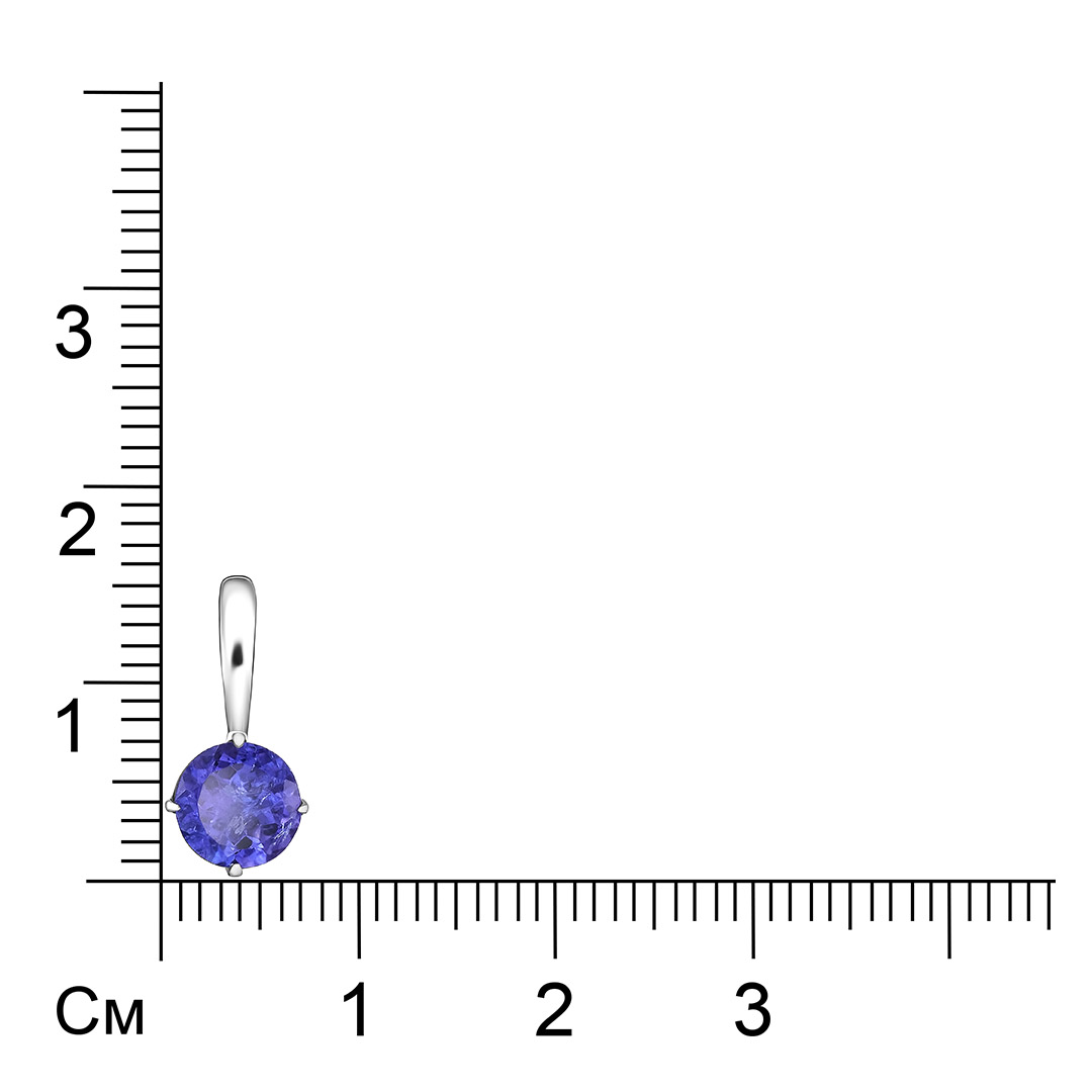 Серебряная подвеска с танзанитом