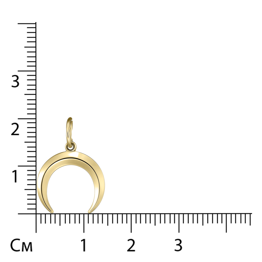 Подвеска из желтого золота "Лунница"