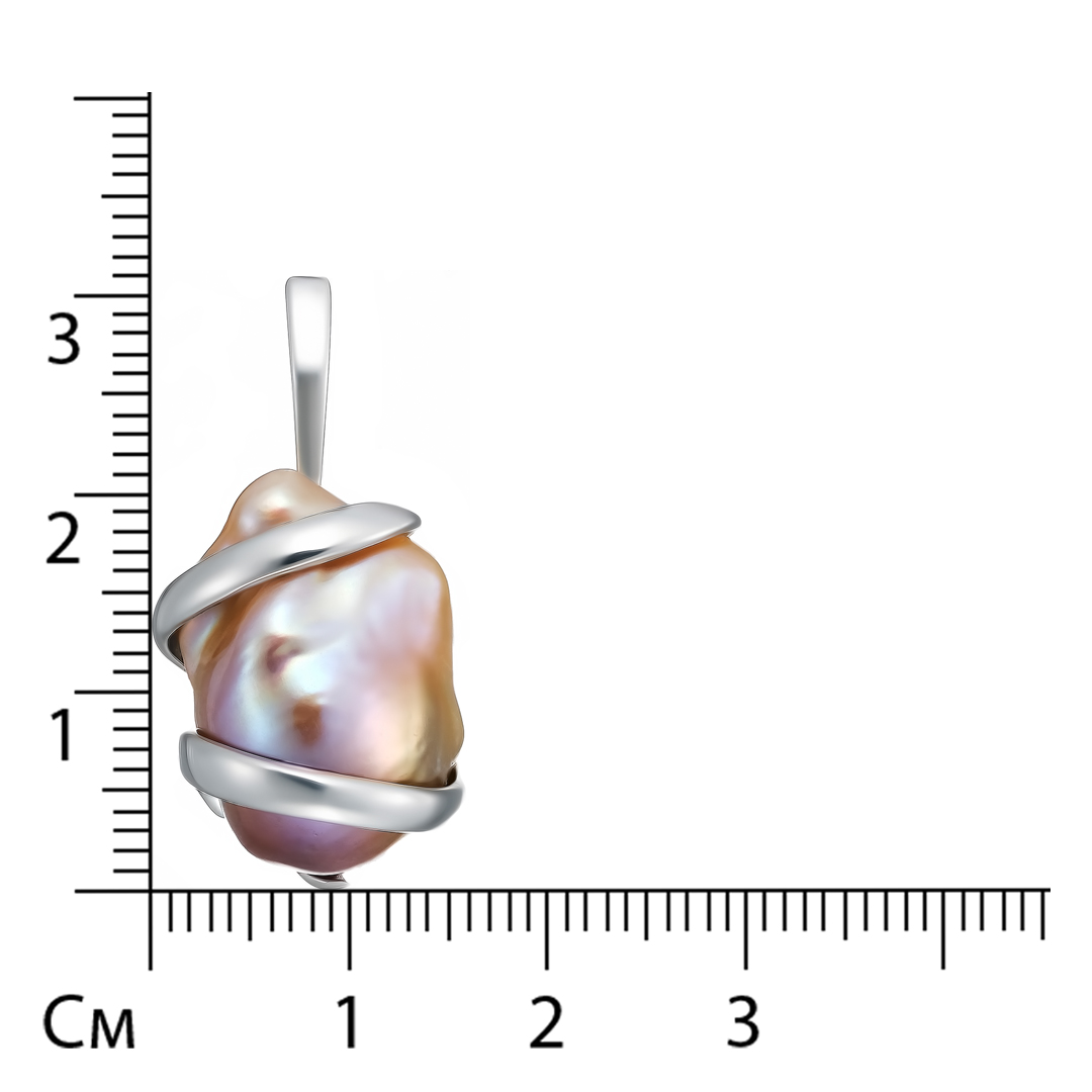 Серебряная подвеска с жемчугом Барокко