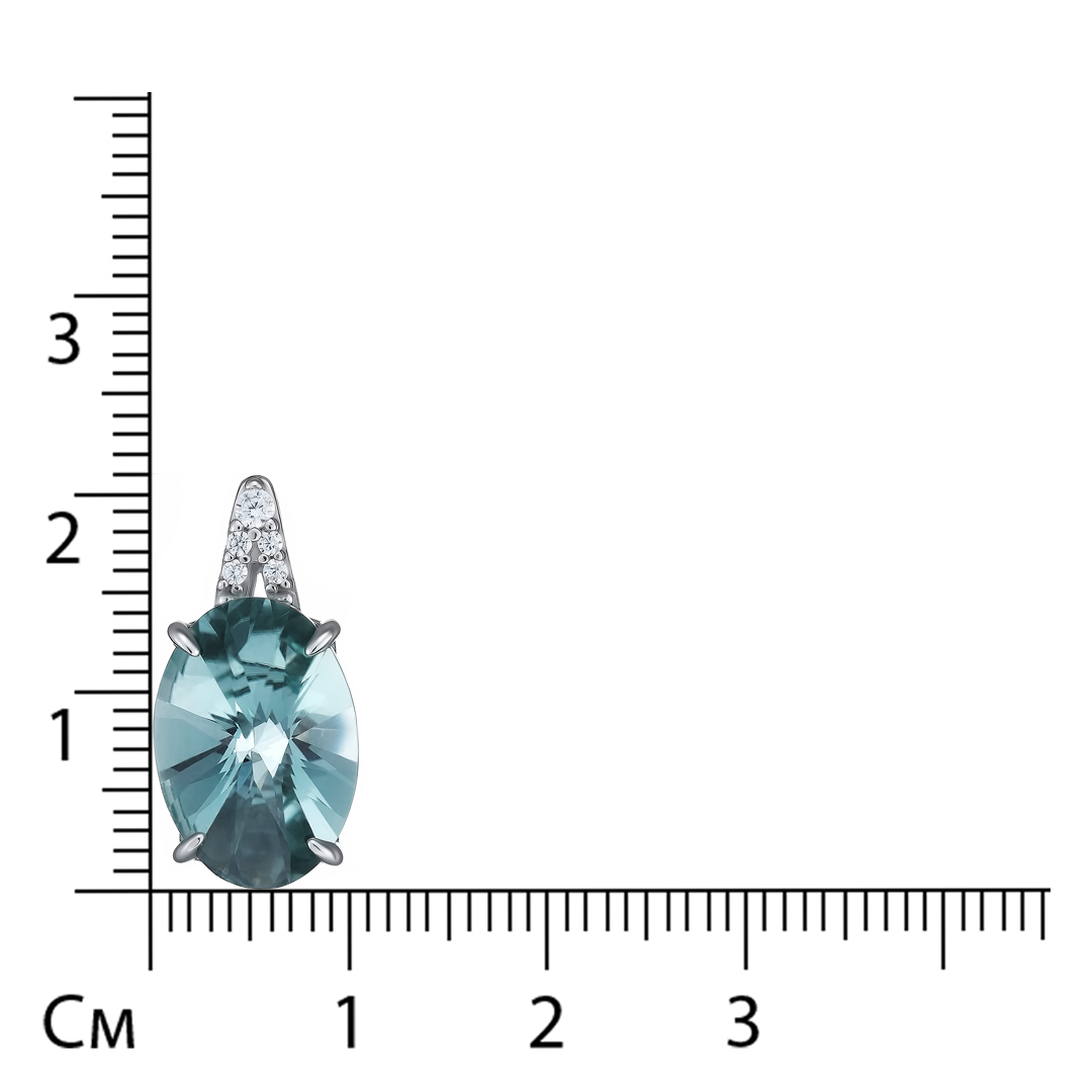 Серебряная подвеска с празиолитом