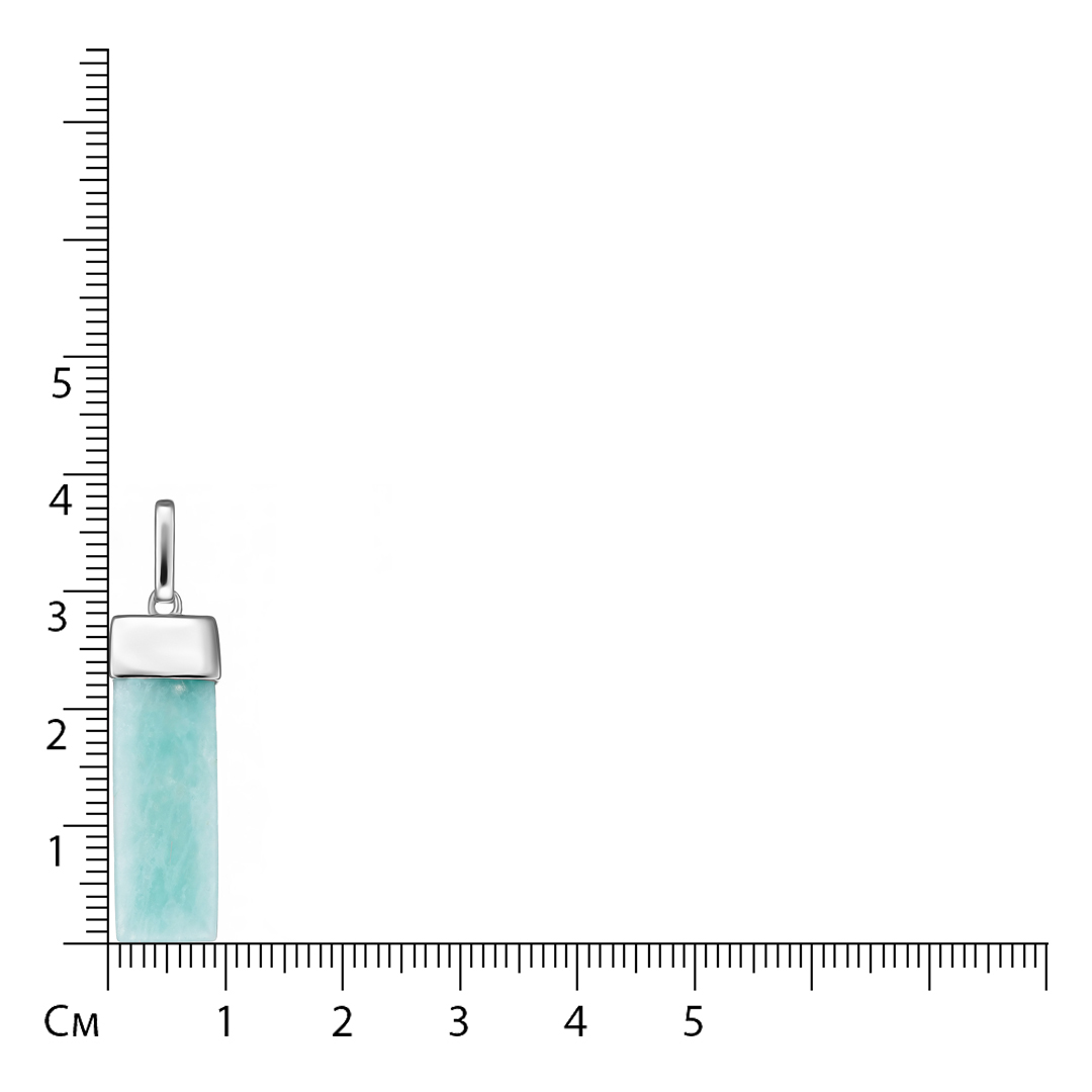 Серебряная подвеска с амазонитом
