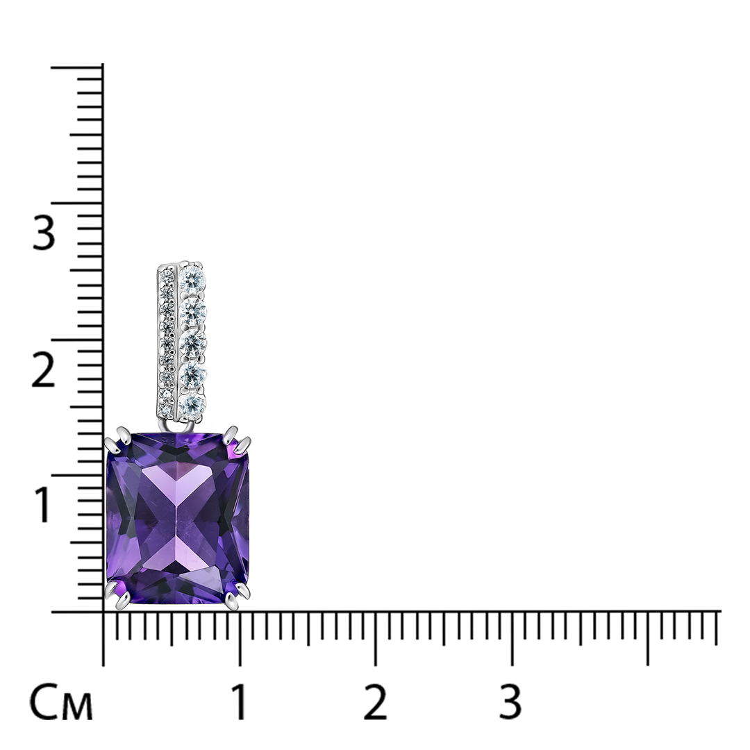 Серебряная подвеска с аметистом