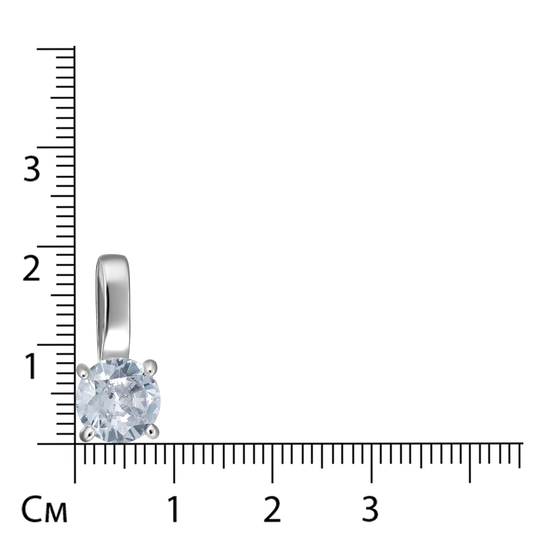Подвеска из белого золота с фианитом
