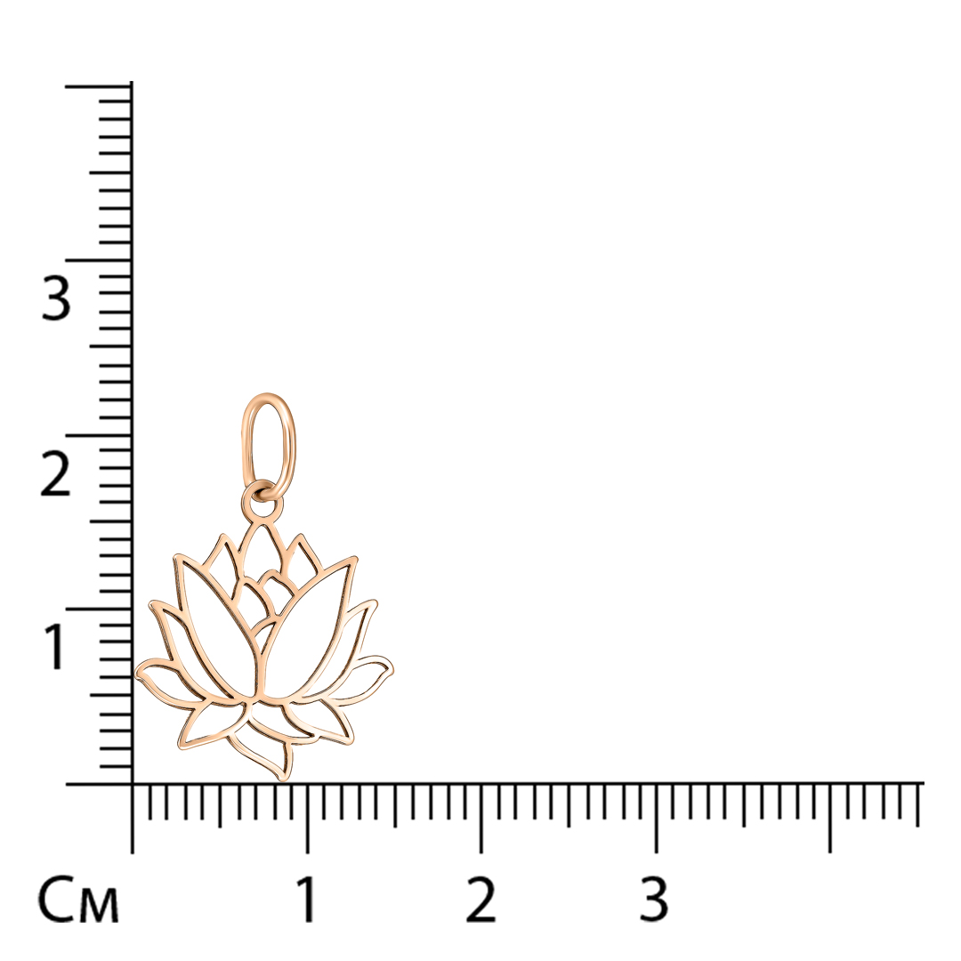 Повеска из золота "Лотос"