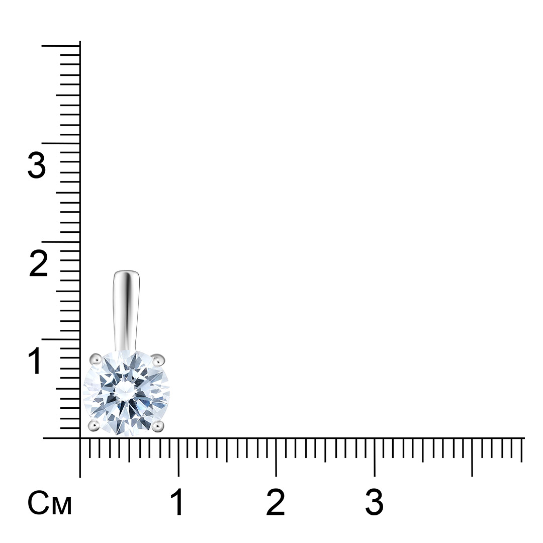 Серебряная подвеска с кубическим цирконием