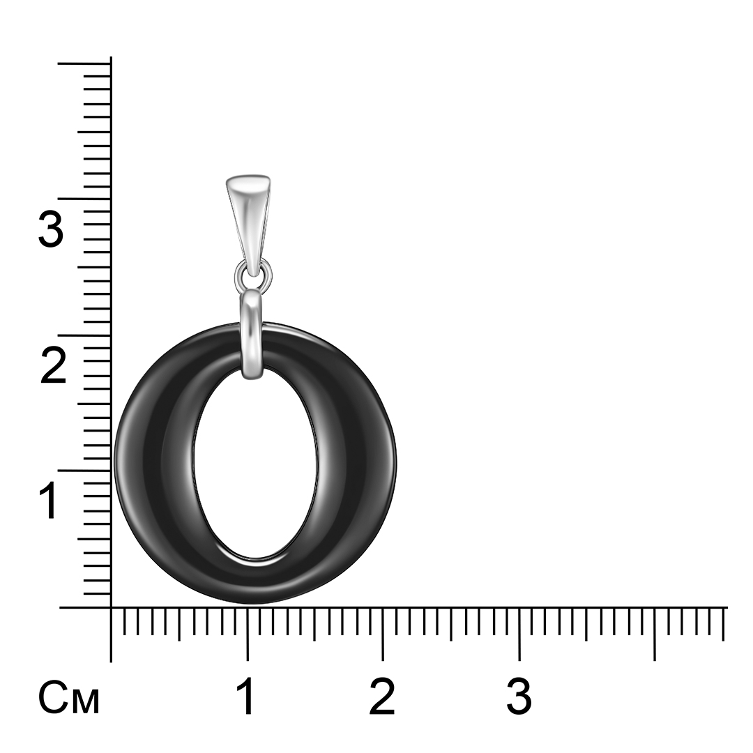 Серебряная подвеска с керамикой