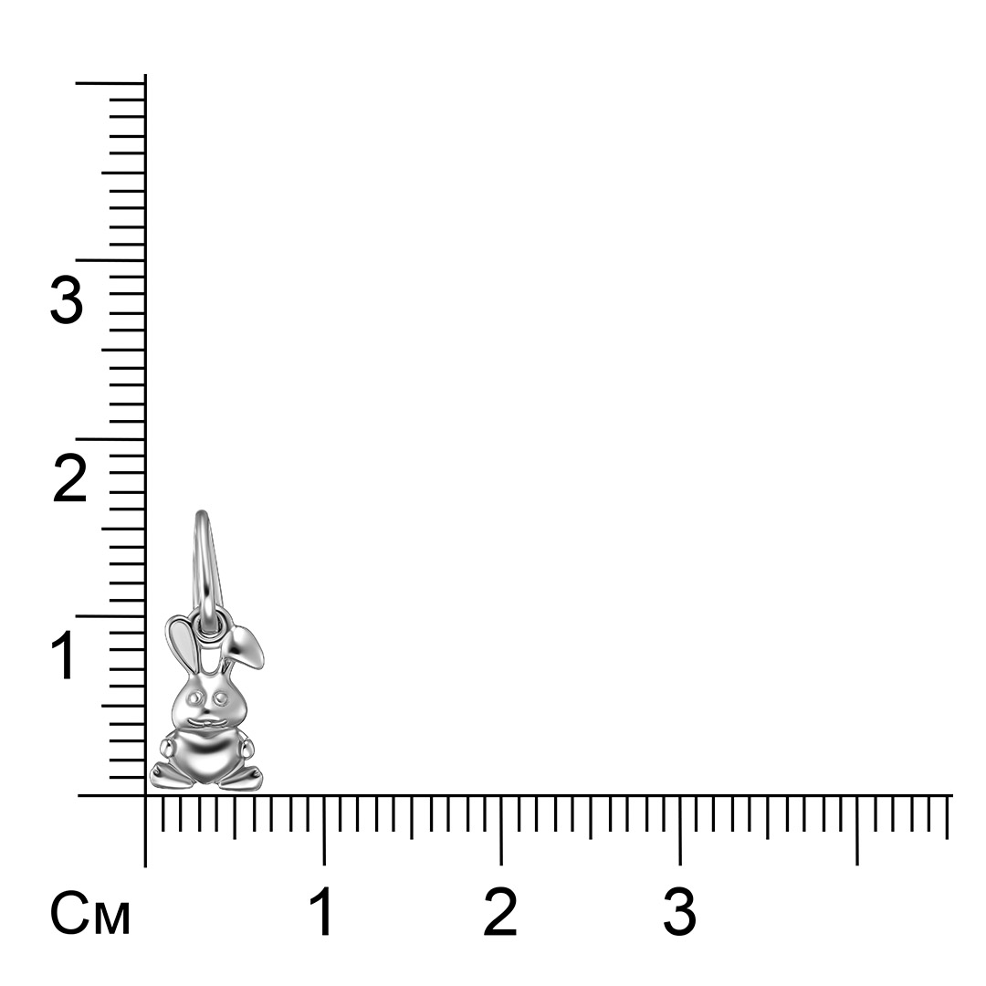 Серебряная подвеска "Кролик"