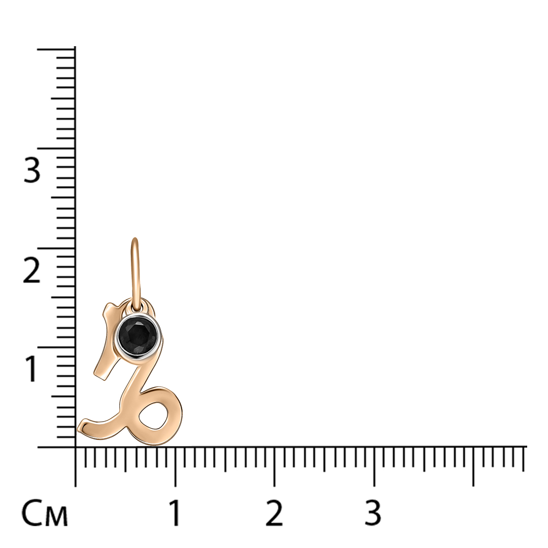 Подвеска из золота с сапфиром "Козерог"