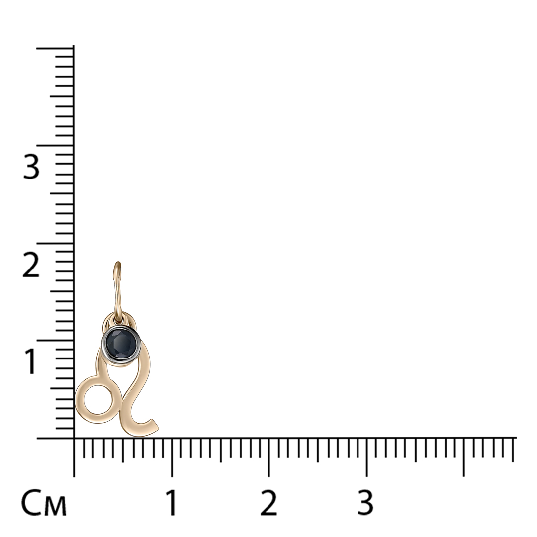 Подвеска из золота с сапфиром "Лев"