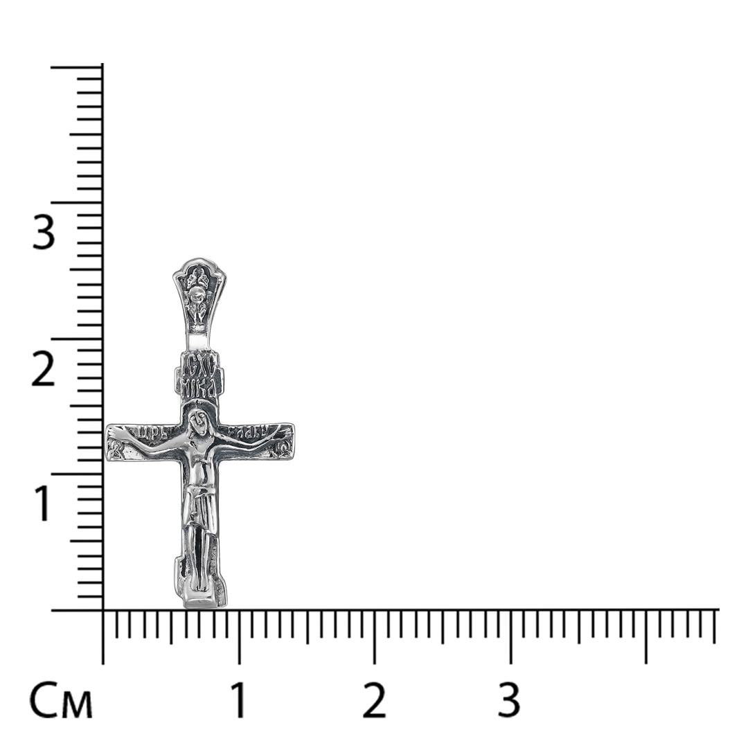 Серебряная подвеска-крест 925 пробы; оксидирование;"Годеновский крест;