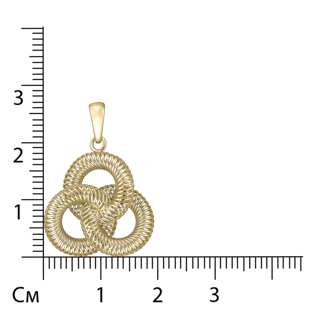 Золотая подвеска 585 пробы; желтое золото;