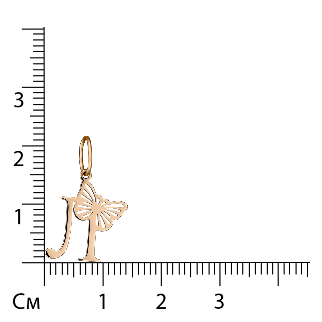 Подвеска-буква из золота "Л"