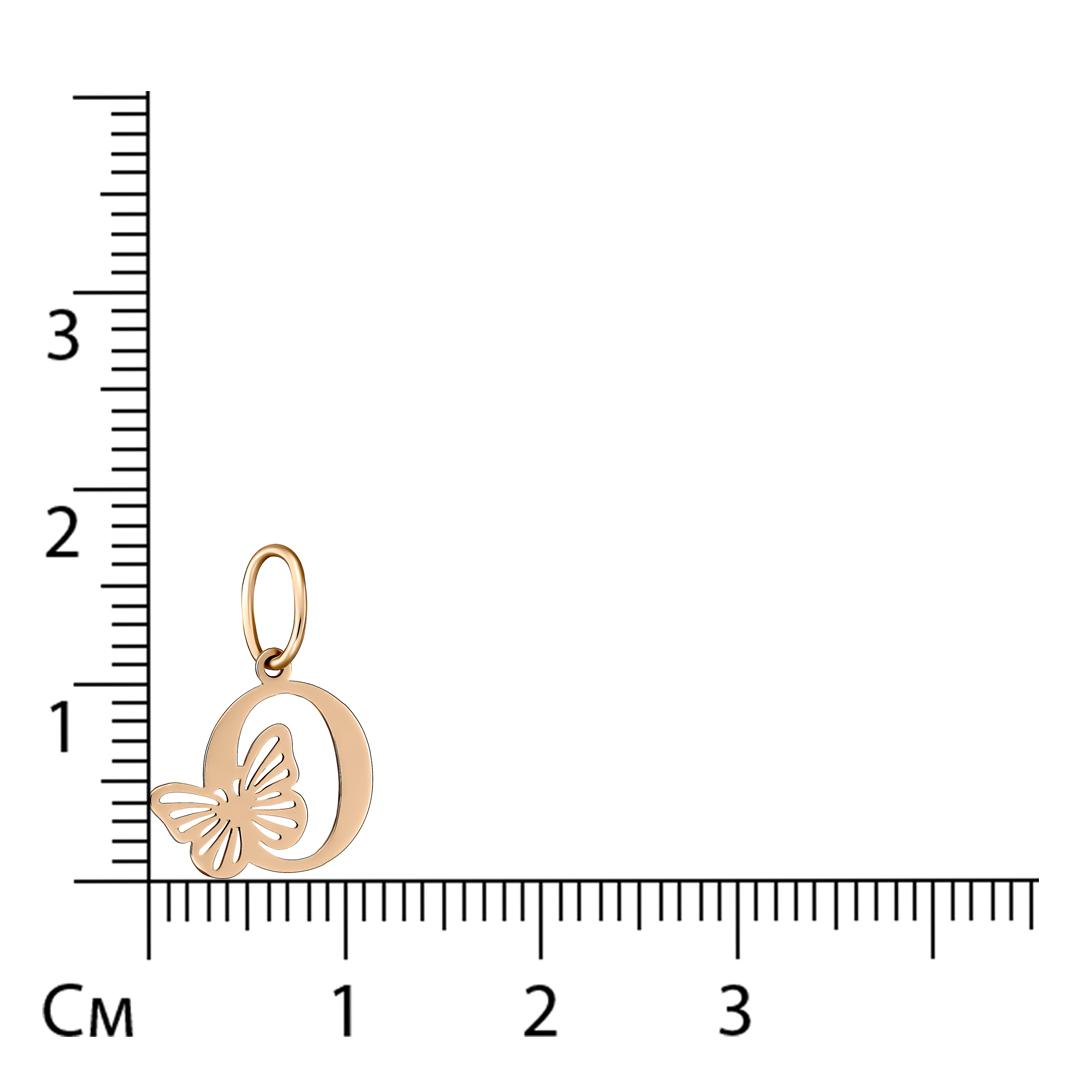 Подвеска-буква из золота "О"