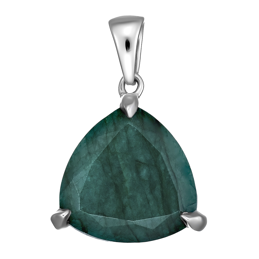 Серебряная подвеска 925 пробы; вставки 1 Берилл 11,4 ct;