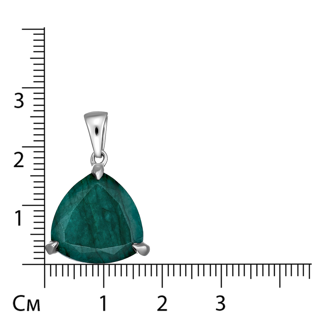 Серебряная подвеска 925 пробы; вставки 1 Берилл 11,4 ct;