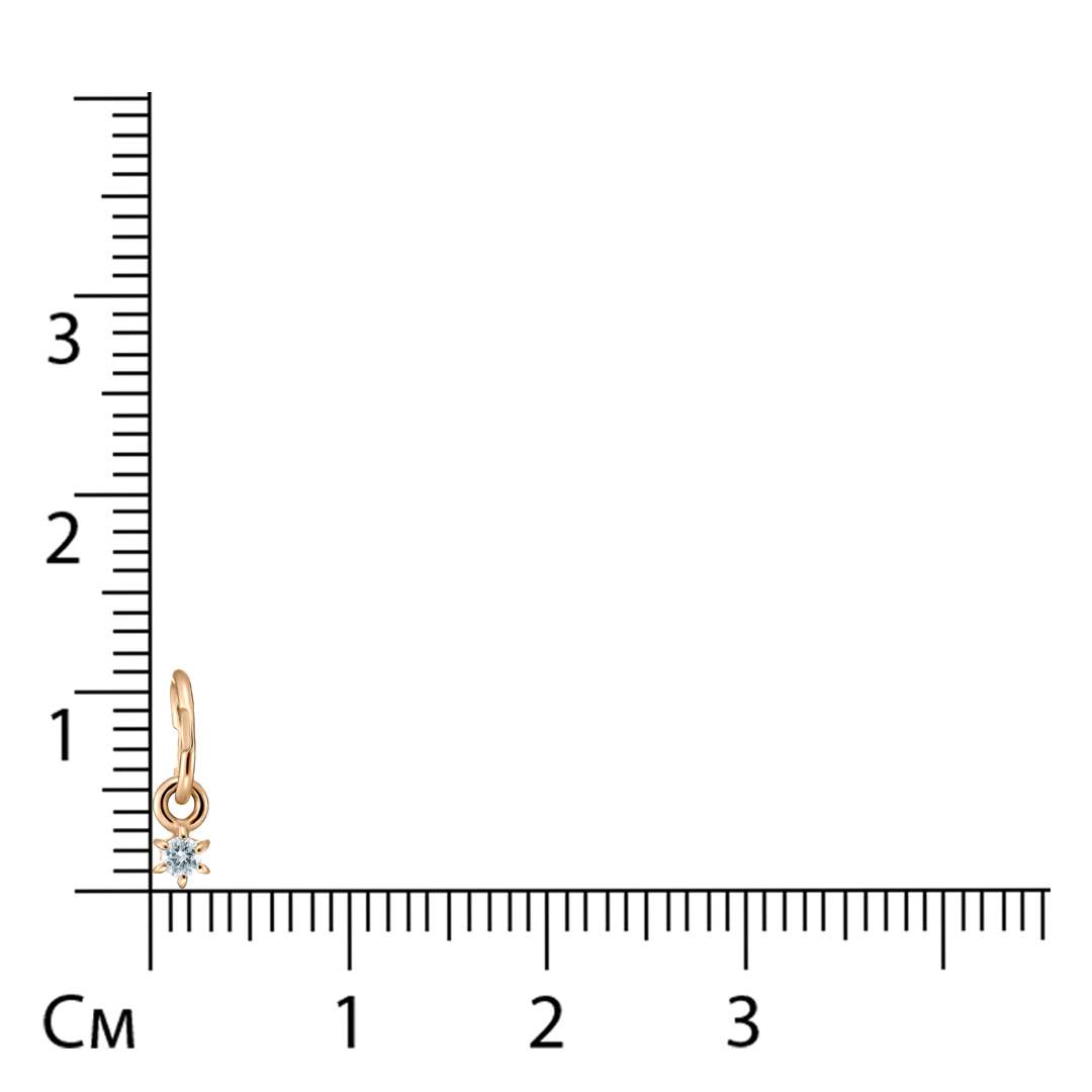Золотая подвеска 585 пробы; вставки 1 Бр.Кр-57 0,0311 4/7А