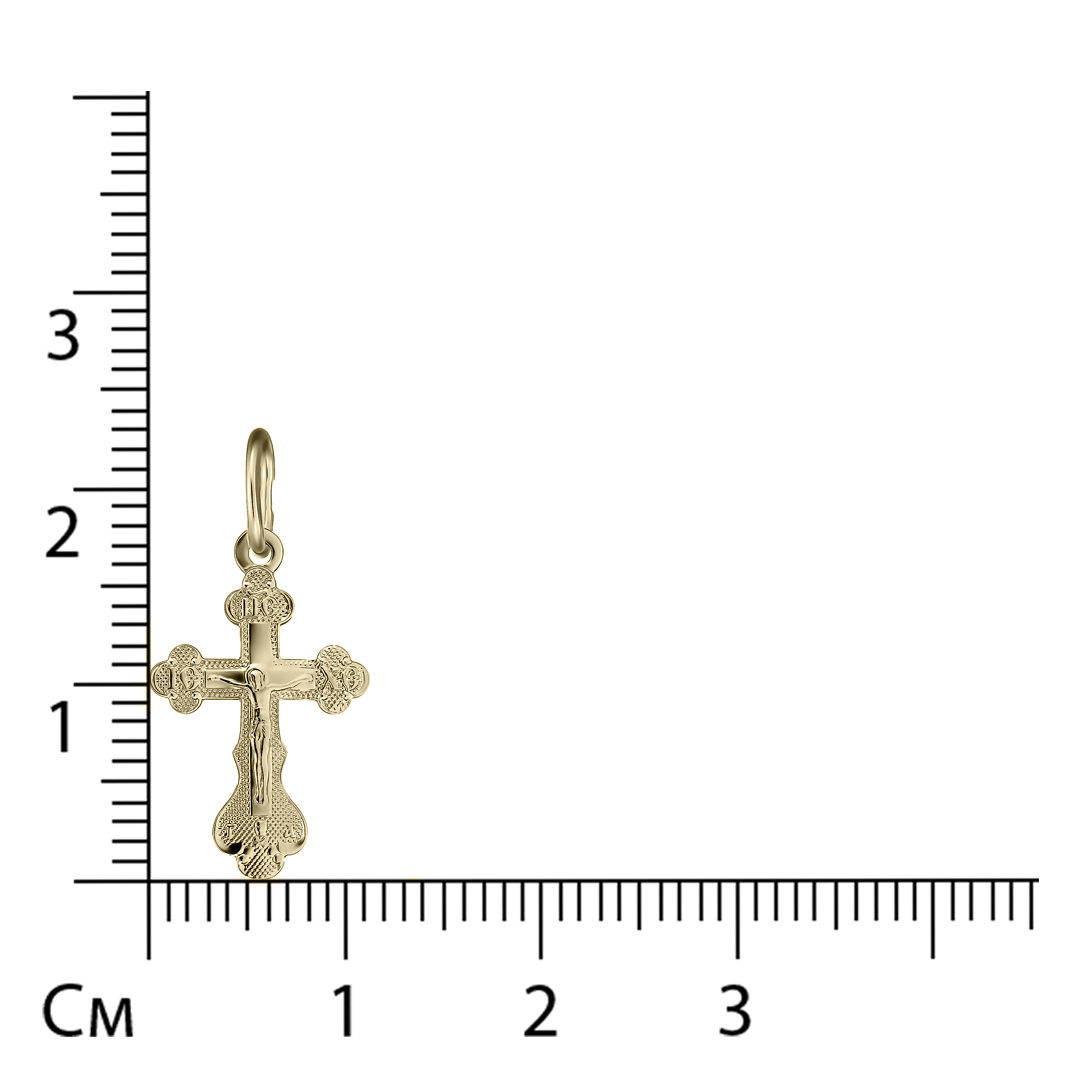Подвеска-крест из желтого золота