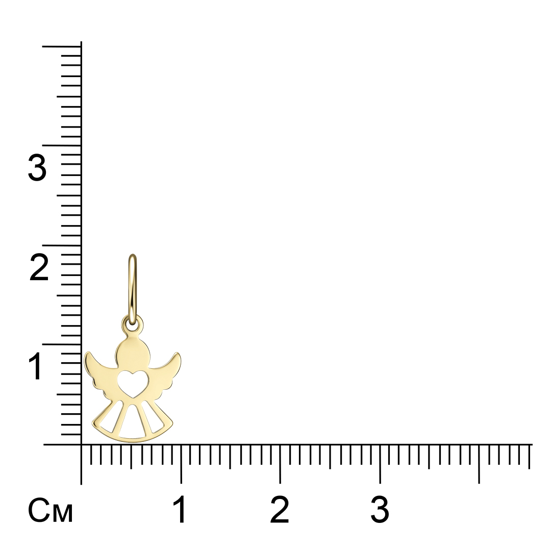 Подвеска из желтого золота "Ангел"