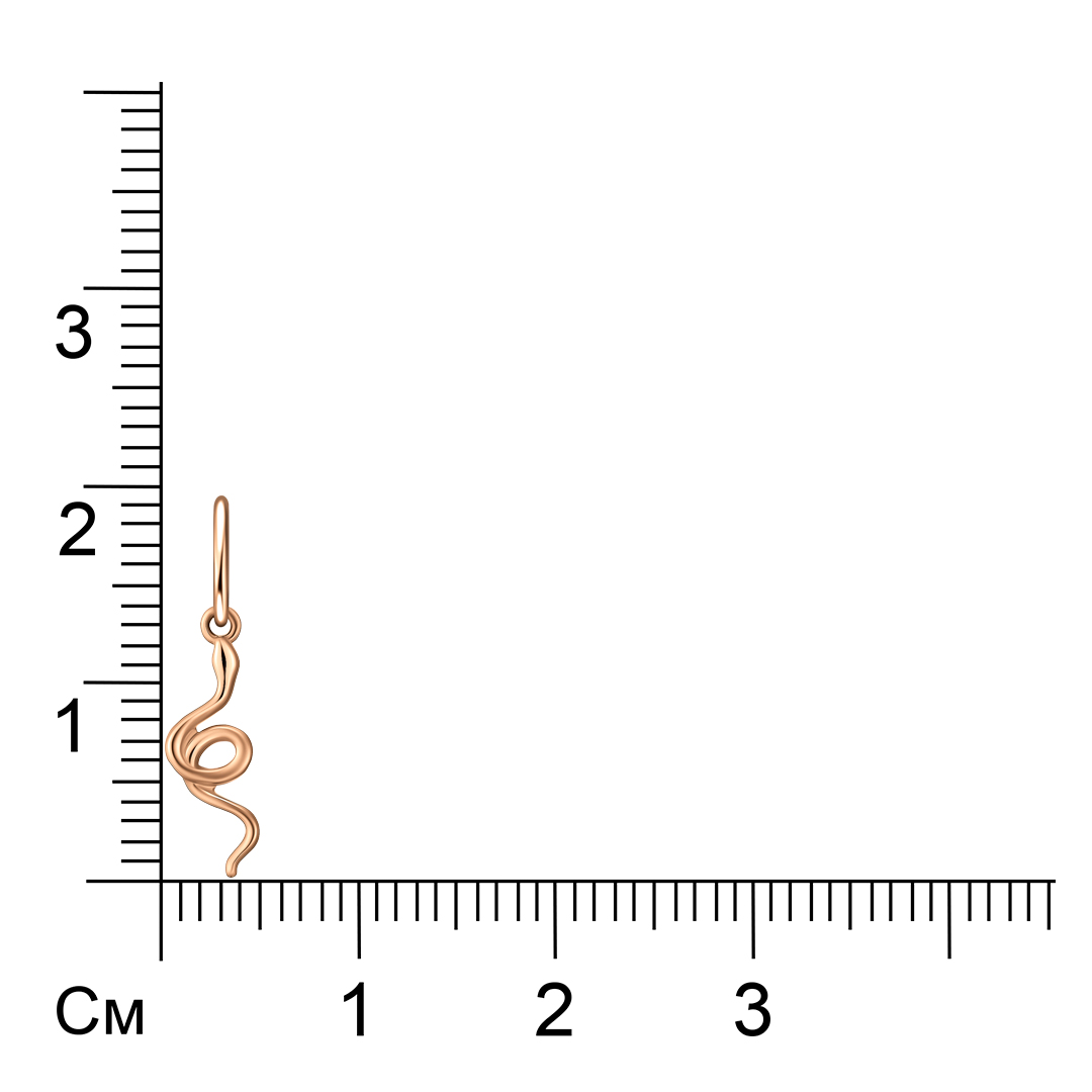 Подвеска из золота "Змея"