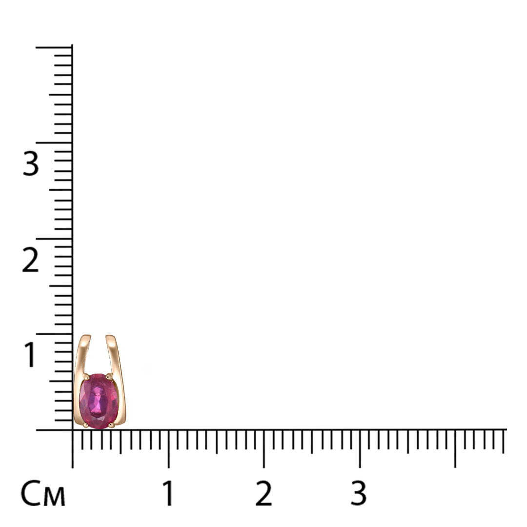 Подвеска из золота с рубином