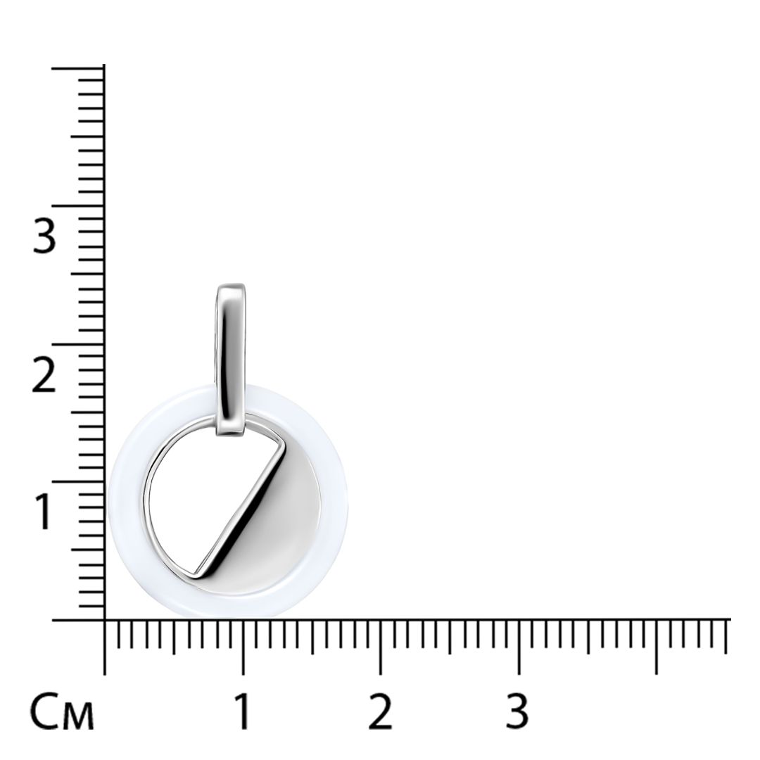 Серебряная подвеска с керамикой