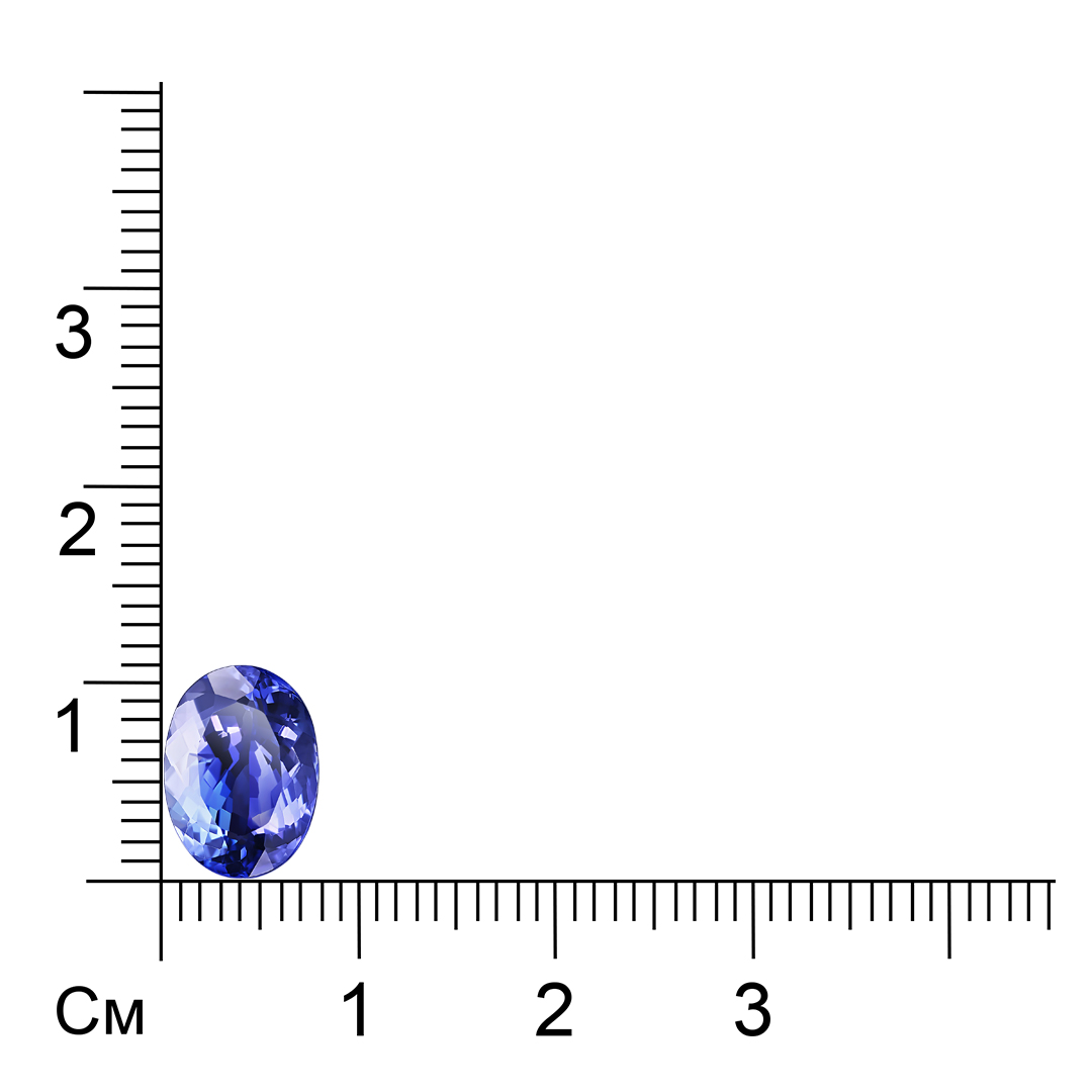 Танзанит овал (10,65*7,72*5,36) 3,22ct