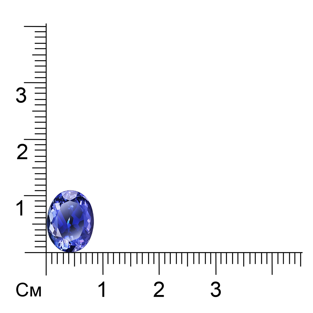 Танзанит овал (10,29*7,82*5,69) 3,43ct