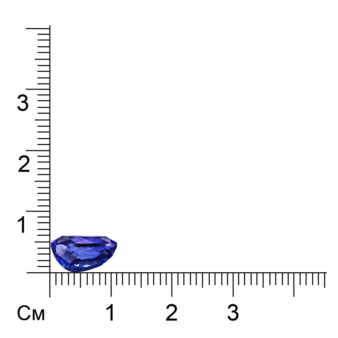 Танзанит овал (10,29*7,82*5,69) 3,43ct