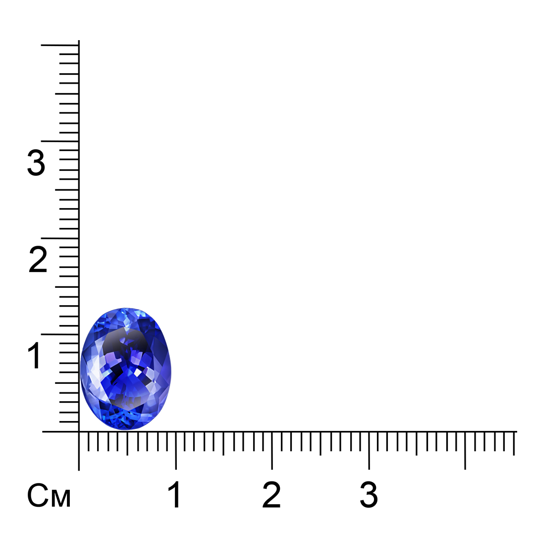 Танзанит овал (11,32*8,49*6,08) 4,0ct