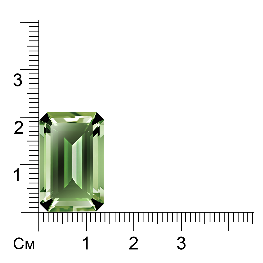 1 Турмалин зеленый октагон 19,5*12,5 16,05ct