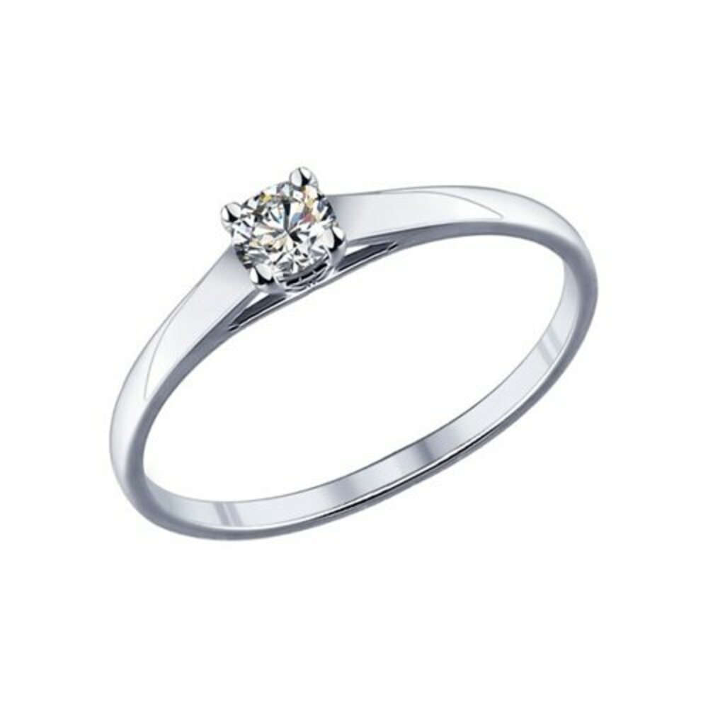 Кольца, Серебро 925, вставки Swarovski, Фианит; вес: 0.989 гр.