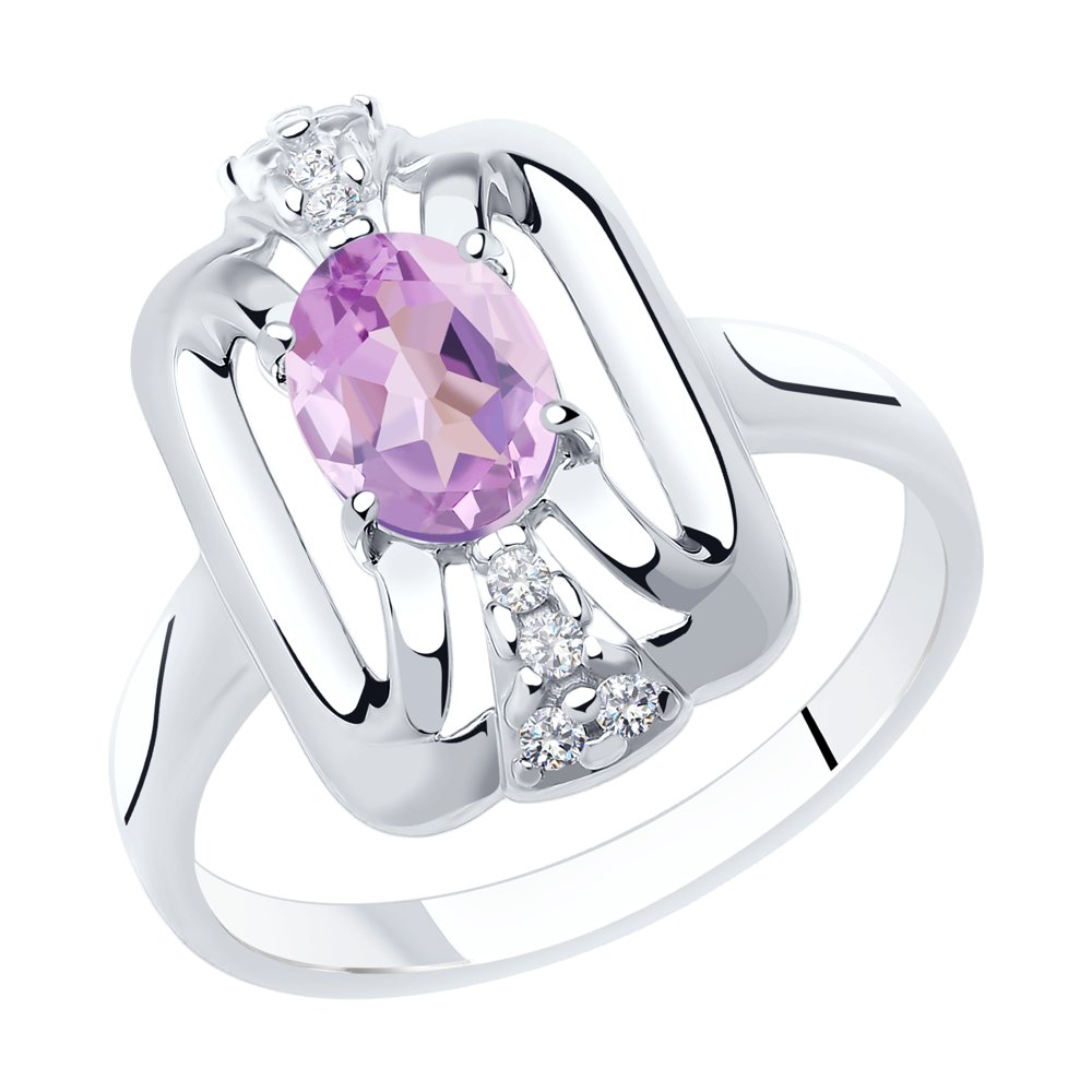 Серебряное кольцо с аметистом