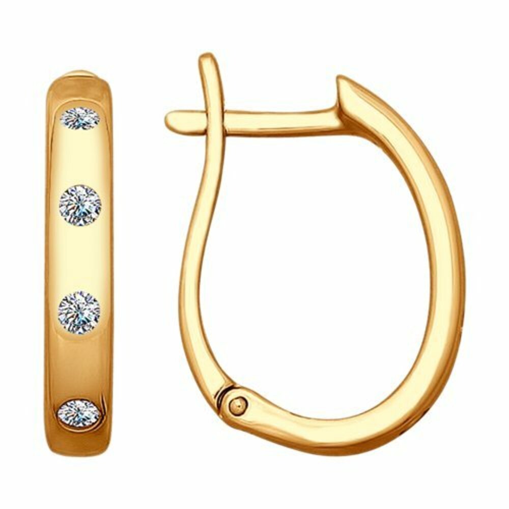 Серебряные серьги 925 пробы; вставки 8 Фианит бесцв.;