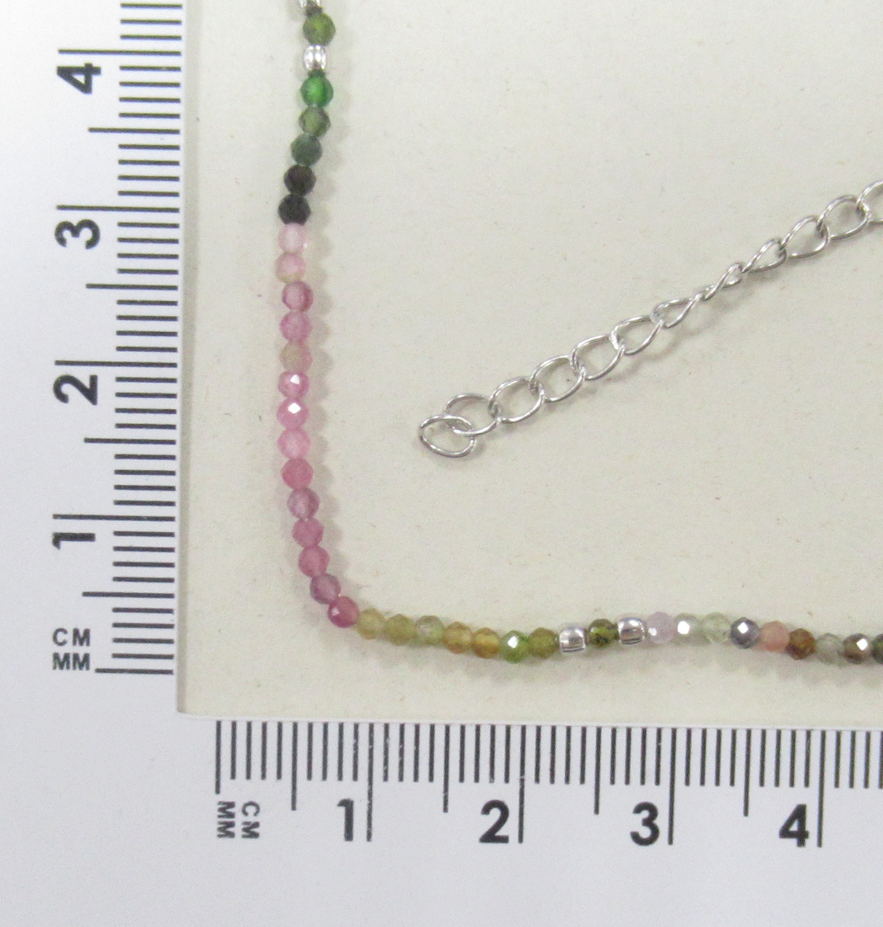 Бусы из Мультитурмалина 12ct; замок Серебро 925 пробы;
