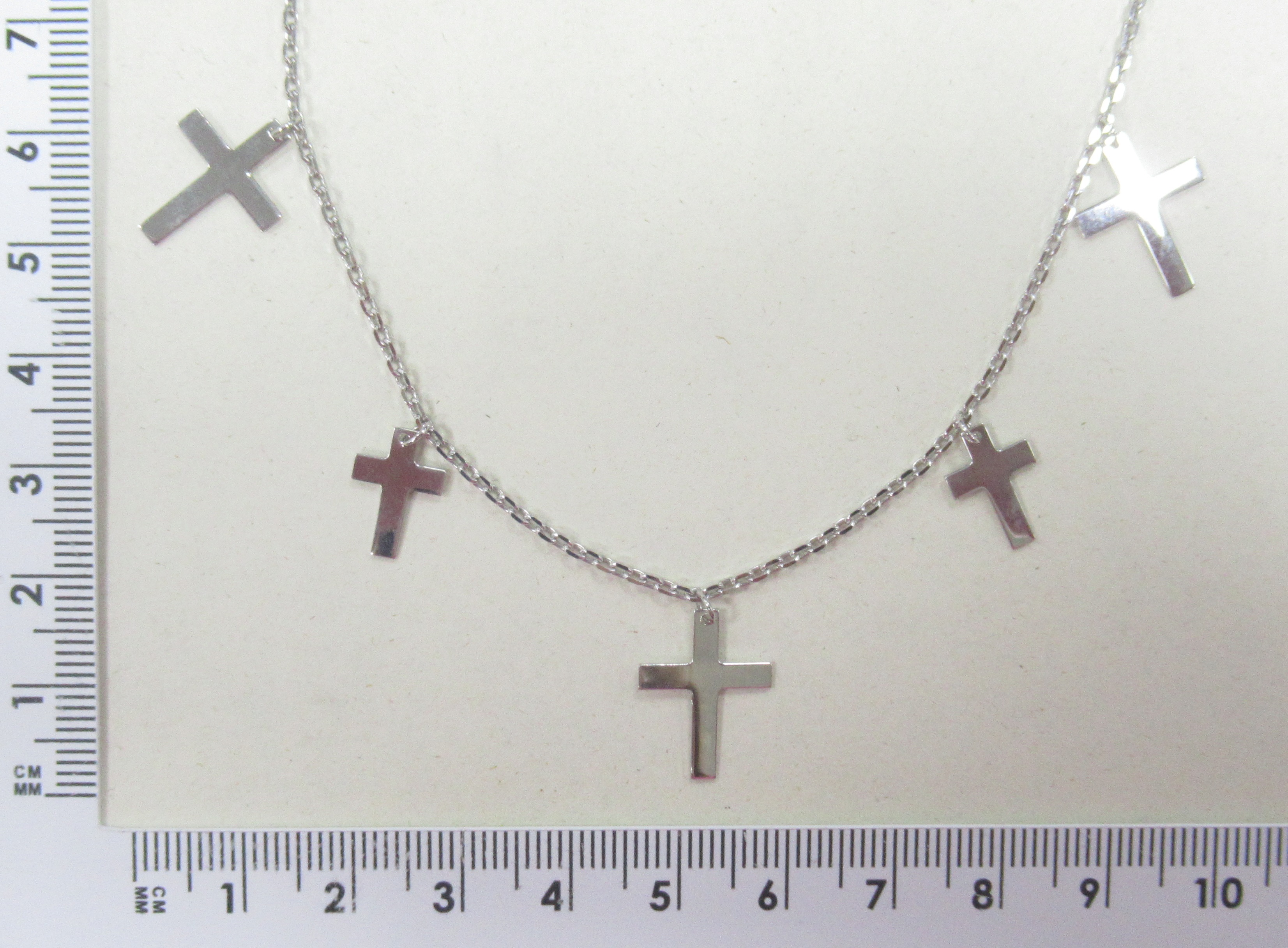 Серебряное колье 925 пробы; плетение Якорное;