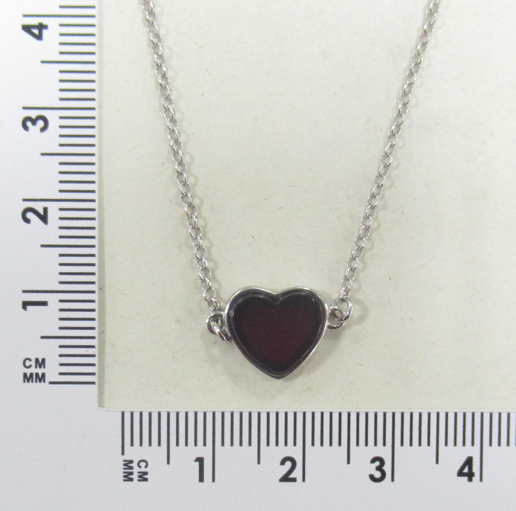 Серебряное колье 925 пробы; плетение Ролло; вставки 1 Янтарь;